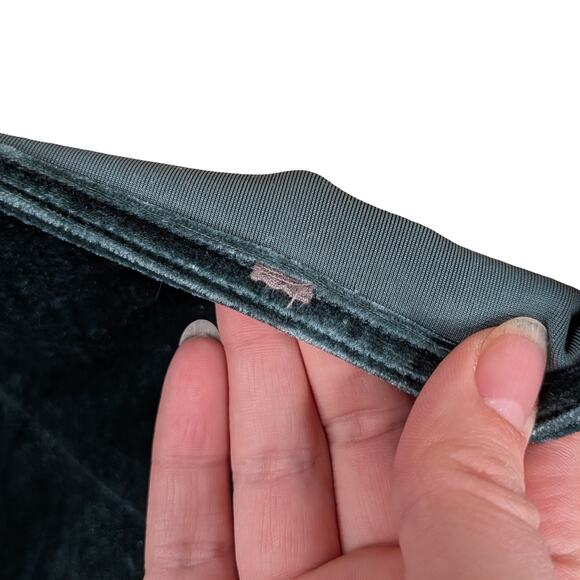 Urban Outfitters Cassandra Green Velvet Puff Sleeve Empire Milkmaid Mini Dress M - Picture 9 of 11